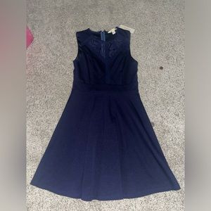 Navy blue skater dress